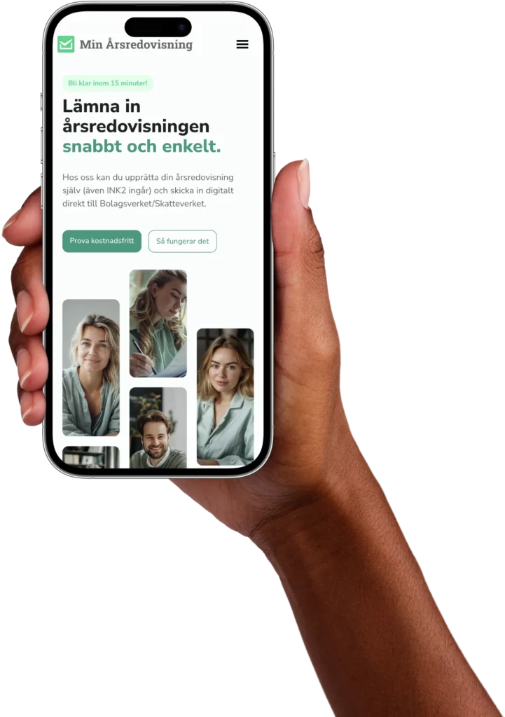 Minarsredovisning.se i mobilt läge